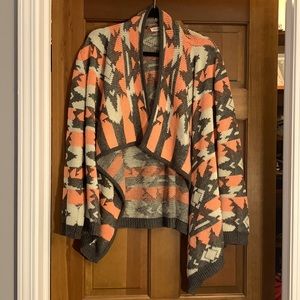 Aztec print cardigan